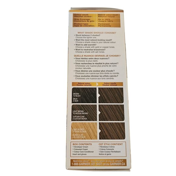 Garnier Belle Color Permanent Hair Dye Light Brown 60 With Argan & Wheat Germ Oi - Picture 7 of 8